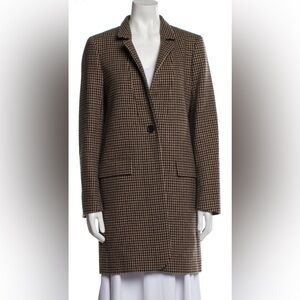Maje Plaid Wool Coat